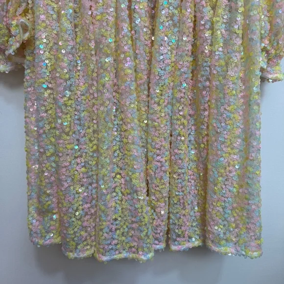 Selkie The Rainbow Sequin Puff Dress - Picture 5 of 16